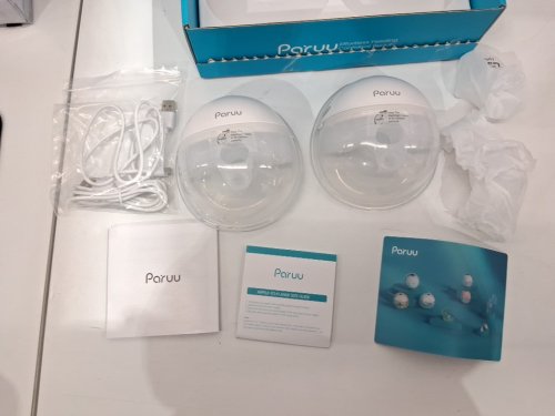 Paruu Hands-Free Breast Pump Wearable, Strong Suction, Low Noise, Electric Breast Pump Portable, Smart Display - white (MODEL:p16) image 4