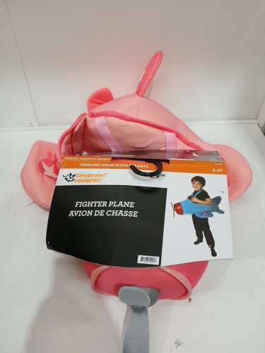 TODDLER RIDE ON FIGHTER PLANE COSTUME - 3T-4T - PINK image 2
