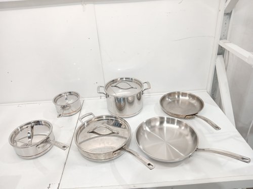 6PC Kirkland Signature 5-ply Clad Stainless Cookware Set - Silver image 3