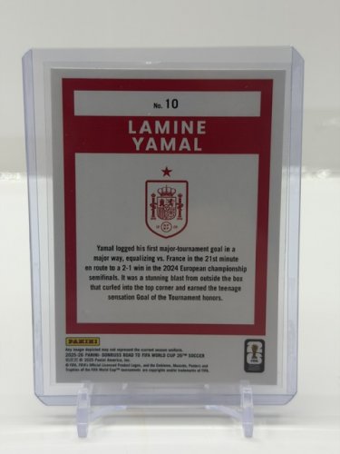 2025-26 PANINI FIFA WORLD CUP DONRUSS LAMINE YAMAL SPAIN CARD #10 image 2