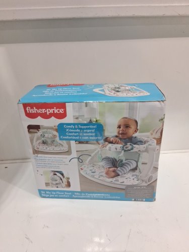 FISHER-PRICE PORTABLE BABY CHAIR SIT-ME-UP FLOOR SEAT WITH DEVELOPMENTAL TOYS - 44LB - WHITE/MULTICOLOUR - (MODEL: GKJ14) image 2