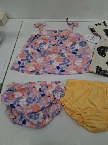 5 ASSORTED GIRLS CLOTHES - SIZES 3M-9M image 2