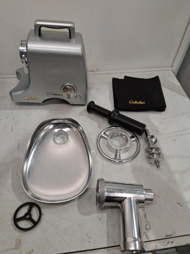 pro series dc meat grinder with attachments - blade size #12 - silver (model: 20-005-b) image 2