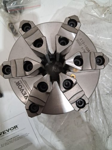 Metal Lathe Chuck Precision 6 Jaw Self-Centering Scroll Chuck - 160mm - 3000r/m -black/silver (model: K13-160A(d1-4)) image 6