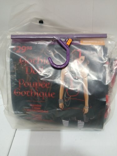 2PC WOMEN'S GOTHIC DOLL COSTUME SET - MEDIUM (8-10) - BLACK / RED (ITEM: 4566A) image 2