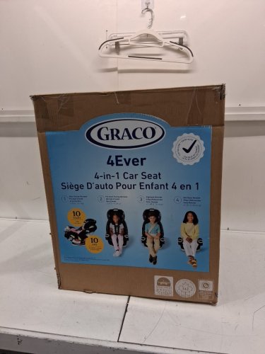 GRACO 4EVER 4-IN-1 CONVERTIBLE FROM INFANT TO TODDLER CAR SEAT with WASHABLE SEAT COVER - 4-120lb capacity - DREW STYLE / grey black (MODEL: 2168323) image 2