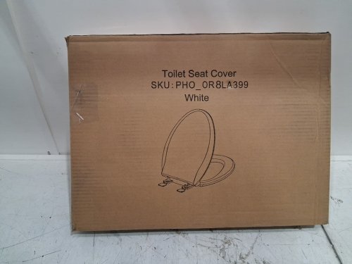 GARVEE Elongated Soft Close Toilet Seat Cover / Lid - 17" - white (Model: PHO-0R8LA399) image 2