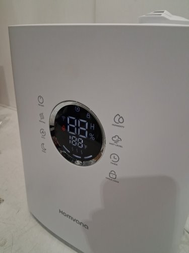 HOMVANA ULTRASONIC WARM & COOL MIST HYYBRID SMART HUMIDIFIER WITH WIFI APP CONNECTION & AROMA TRAY - 6.5L / 861 SQ.FT. COVERAGE - WHITE/BLACK (MODEL: H111S) image 3