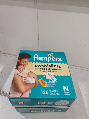 136PK PAMPERS SWADDLERS DIAPERS - NEWBORN SIZE image 2
