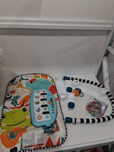 FISHER-PRICE BABY ACTIVITY MAT GLOW AND GROW KICK & PLAY PIANO GYM - AGES 0+ - blue (MODEL: HVX57-9963) image 3