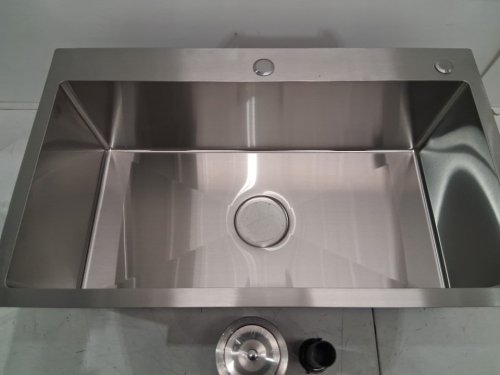 Jimu Drop-In 304 Stainless Steel Kitchen Sink - 30" x 18" x 9" - Brushed Steel (Model: 3018LT) image 4