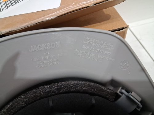 Jackson sentry2 type 2 cap style vented safety hard hat - 6.5" - 8.5" - grey/black (model : image 4