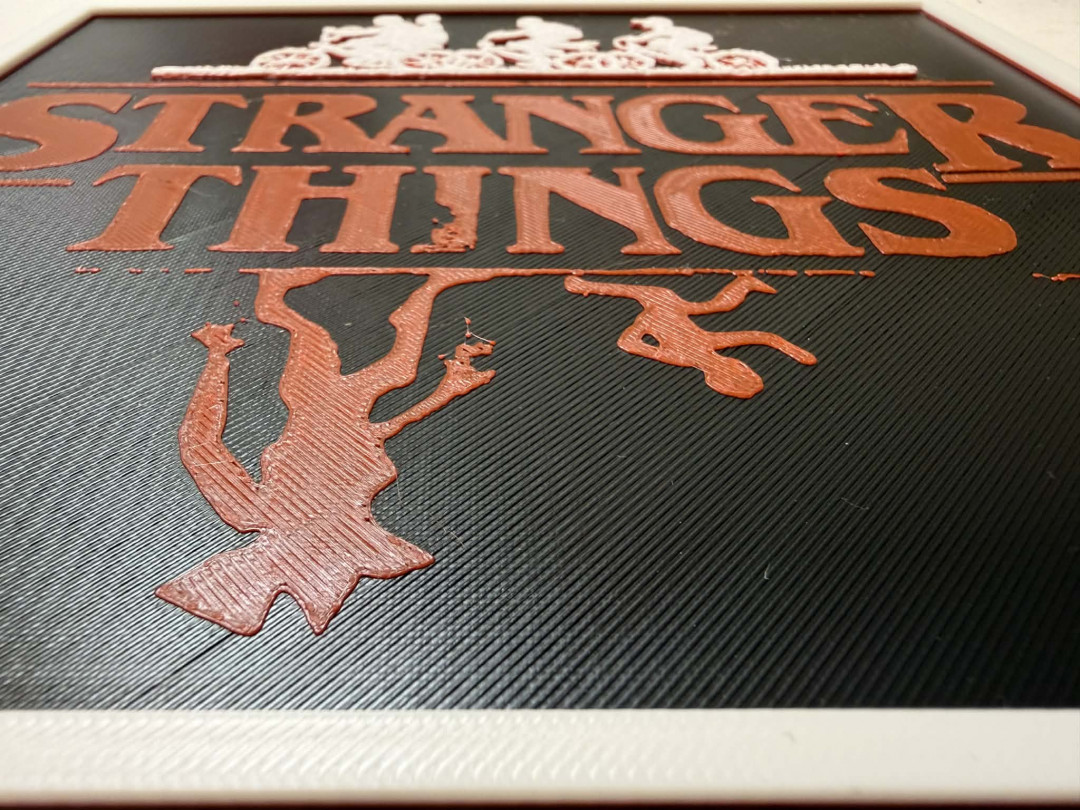 8"x8" 3D Printed - Stranger Things - Upside down - Printed Photo image 2