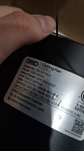 dreo ceiling fan with lights - 44"/2700K-6500K - BLACK (MODEL: DR-HCF003) image 5