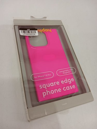 Heyday square edge magsafe phone case for iPhone 15 Pro - Neon Pink (model: 080 08 6449) image 2