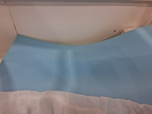 unbranded spike foam mattress topper - queen size - 2" thick - blue image 3