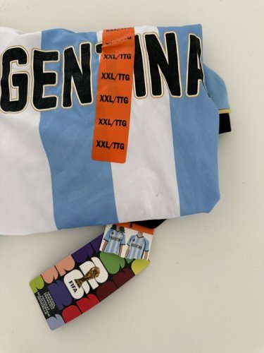 adult unisex fifa 26 official licensed team Argentina jersey top - xxl - light blue/white (style: 1968492) image 2