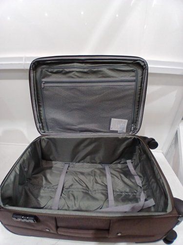 3PC HANKE Luggage Softside Expandable Suitcases SET with TSA Lock & Spinner Wheels - 20"/24"/28" - COFFEE (MODEL: KH8039) image 6