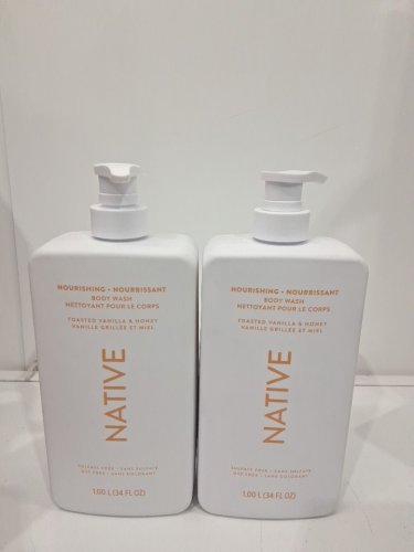 2 NATIVE nourishing body wash - toasted vanilla and honey - 1l/each image 2