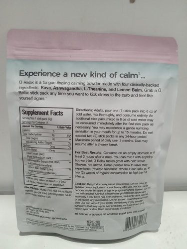 15PK U RELAX CALMING TONIC MIXED BERRY dietary supplement - 0.2 OZ (6G) EACH image 3