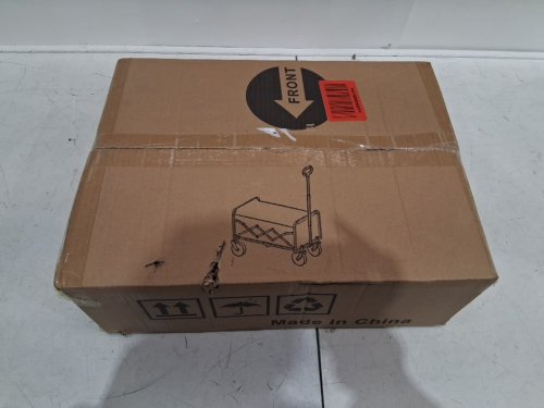 foldable portable trolley wagon cart - 28" x 18.5" - black (model: jy-102) image 2