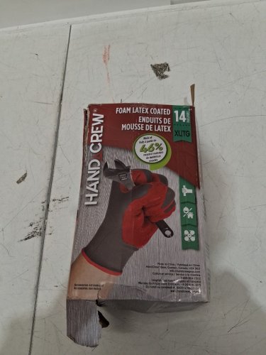 14PR HAND CREW FOAM LATEX COATED WORK GLOVES - extra large - RED/GREY/BLACK (MODEL: 1769987) image 2