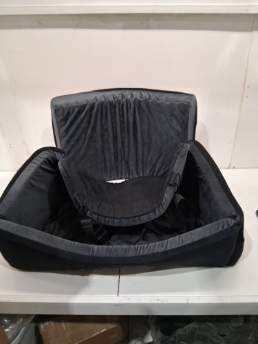 joejoy memory foam Dog Car Seat with Detachable Washable Cover and Cushion - 55lbs capacity - black/grey (model:PETT003L) image 3
