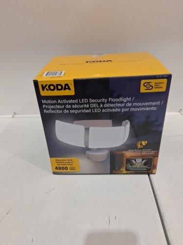 KODA MOTION-ACTIVATED LED SECURITY FLOOD LIGHT - 4800LM 5000K- WHITE (MODEL: 1938035/LM030878) image 2
