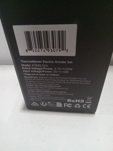 ThermoMaven Electric Salt & Pepper Grinder Set - Rechargeable Automatic Grinder with 6 Adjustable settings - Gun Grey (Model: KYMQ-32A) image 6