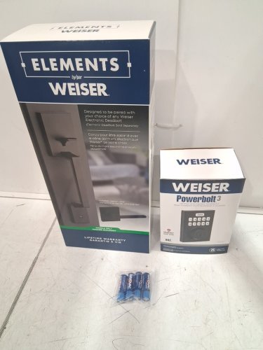 WEISER ELECTRONIC keypad DEADBOLT lock & HANDLE SET combo pack - black (model: 1983676) image 4