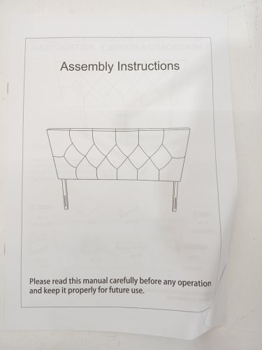 Tufted Headboard - Queen - Grey (Model: 105HBD) image 5