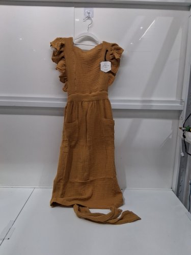 women's danica heirloom ada woven saffron apron - one size fits most - mustard image 4