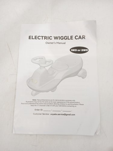 ANPABO Electric Wiggle Car With Bluetooth, Music, and LED Lights - Ages 3+ - 6V - 3.4MPH - Red/Blue (Model: ВВН-070) image 7