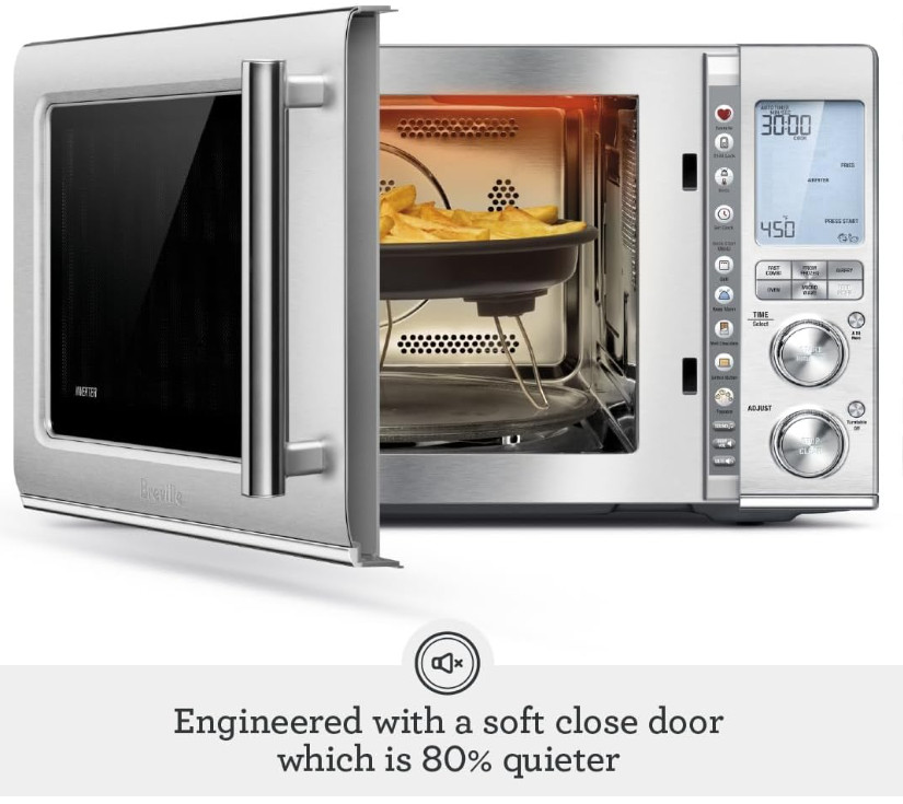 BREVILLE THE COMBI WAVE 3-IN-1 DIGITAL MICROWAVE AIR FRYER OVEN WITH SOFT-CLOSE DOOR & ELEMENT IQ - black (MODEL: bm0870) image 2