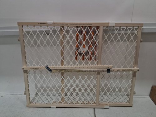 toddleroo by North States Diamond Mesh safety Gate - 26.5" - 42" x 23" - wood (model: 4600) image 3