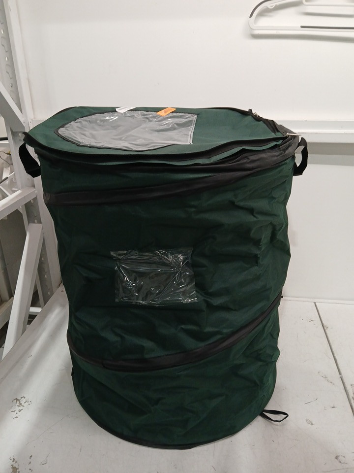 WAKEMAN OUTDOORS POP UP CAMPING GARBAGE CAN TRASH BIN -  25" - 33GAL - GREEN (MODEL: 75-TB1000) image 3