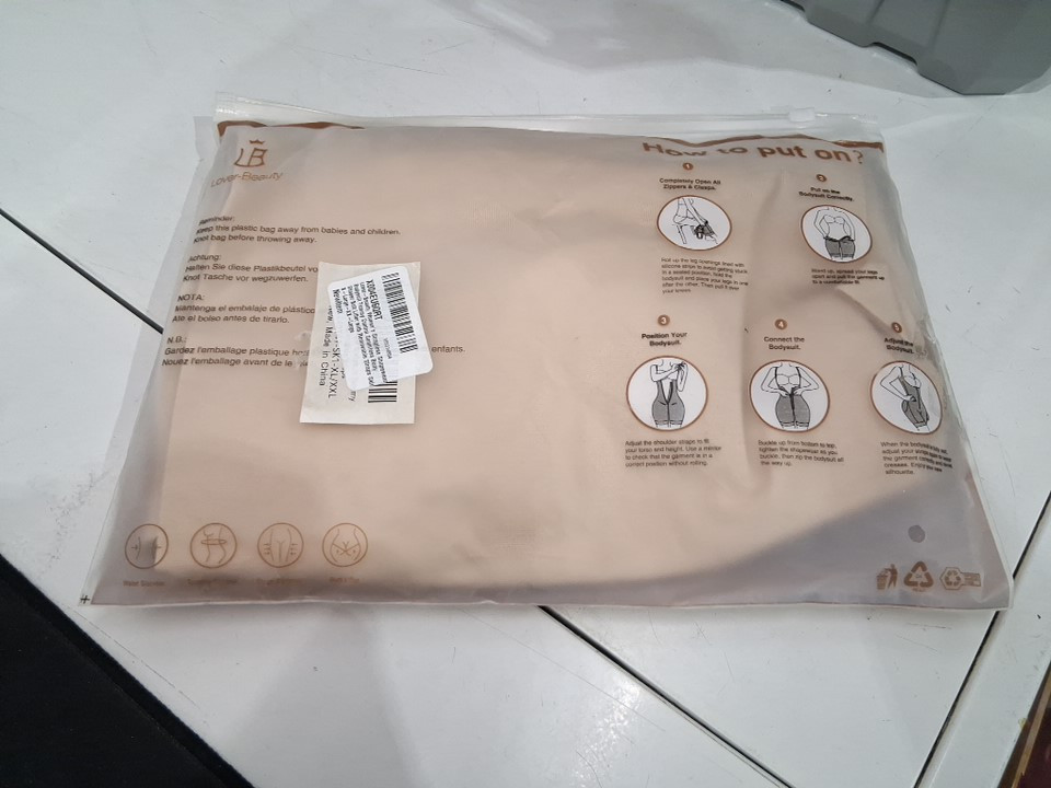 Love beauty Strapless Tummy Control Shapewear Butt Lifter Bodysuit with Removable Straps - XL/XXL - beige image 3