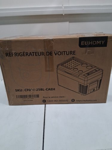EUHOMY CAR REFRIGERATOR - 25l capacity - BLACK / WHITE (MODEL: CF004-25) image 2