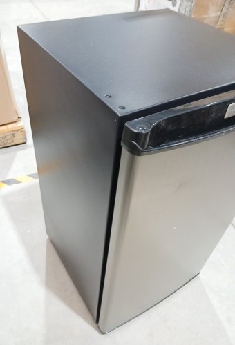 DANBY DESIGNER COMPACT REFRIGERATOR FRIDGE WITH FREEZER SECTION - 3.2 CU.FT - BLACK/STAINLESS STEEL (MODEL: DCR032A2BSLDD) image 8