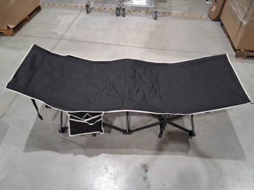 Overmont oversized folding Camping Cot with Mattress - 75" x 28" x 14" - 550lbs CAP - black (model: Om006012) image 6