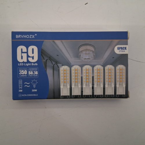 6pk brvhozx gu9 non dimmable led light bulbs - 350lm - 2700k - 3w - warm white (model: G9-32-W) image 2