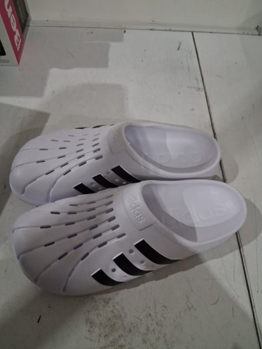 UNISEX ADULT ADIDAS ADLILETTE CLOG - W11, M10 - White/Black (STYLE: 1968133) image 3