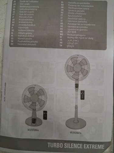 ROWENTA Turbo Silence pedestal Stand Fan - 5-speed - 16" - black/silver (MODEL: VU5670U2) image 5