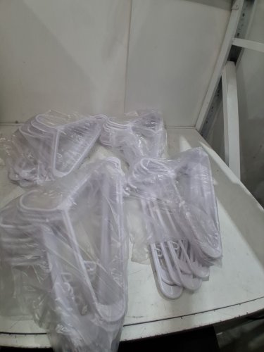 60PK SHARPTY STANDARD PLASTIC HANGERS - WHITE image 3