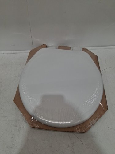 MAYFAIR LANNON SLOW-CLOSE ENAMELED WOOD ELONGATED TOILET SEAT - 18.5" - WHITE (MODEL: 1843SLOW 000) image 3