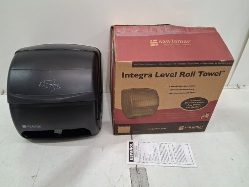 San Jamar Integra Paper Towel Dispenser, Fits All Core Sizes Made with Durable Plastic - 13.9" x 13.9" x 9.1" - Black Pearl (model: T850TBK) image 2