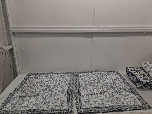 3pc oversized queen quilted comforter with pillowcases - blue/white - 92" x 96" image 3