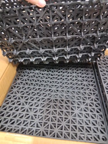 50pk VEVOR Modular Interlocking Drainage Mats - 12" x 12" - black (model: 30*30*1.5cm-b) image 7