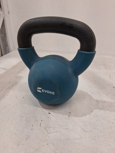 Evoke neoprene coated kettlebell weight - 25lbs - light blue image 2