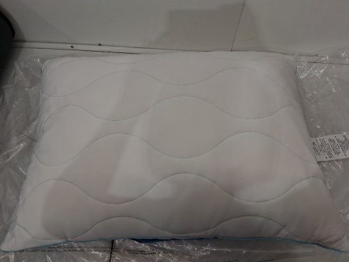 below zero cooling pillow with memory foam and fiber - queen - white/blue (model: 2893207) image 4